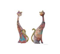 Figura de gato de pareja moderna, estatua de animal, artesanía para amantes de los gatos, escultura