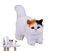 Figura de gato - Decoración para gatos juguete de peluche de gatito - Figura de gatito de dibujos animados Escultura de gato de peluche Ornamento de escritorio para el hogar, decoración del dor