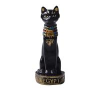 Figura De Gato Egipcio con Carácter Simbólico Místico, Estatua Decorativa Bestet De La Guardiana Hecho De Resina Brillante | Animal Antiguo para La Decoración del Hogar Estante Stud