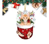 Figura de gato genérica | Tree Decorations Hanging | Cats Acrylic Ornament