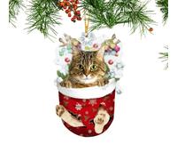 Figura de gato | Tree Decorations Hanging | Cats Acrylic Ornament Festival Party Treee Pendant Decoration | Suitable for Keychain, Bag, Car Rearview Mirror Colgantes