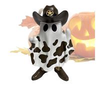 Figura de genérica - Resin Halloween Statue for Spooky Decoration, Ghost Sculpture with Rustic, Cowboy Decor for Mantle Fireplace Tabletop Garden Use 2,95 x 1,38 x 5,91 pulgadas