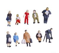 Figura de gente modelo figuras a escala HO para accesorios de escena de tren, plataforma ferroviaria personas a escala 1:87, modelo de plástico ciudadano paisaje conjunto de 24 piezas