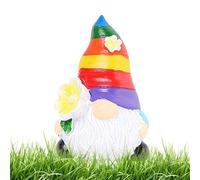 Figura De Gnomos Creativos De Jardín - Gnomo De Jardín Arcoíris, Pequeñas Figuras De Gnomoss | Estatua Linda De Gnomos para Exteriores | Pequeña Figura Decorativa De Gnomo Arcoíris
