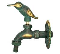 Figura de grifo de jardín, grifo de jardín al aire libre decorativo Medina de agua de agua de latón de latón Retro Muroes montados para tubería de agua de 3/8 pulgadas, pájaro carpintería