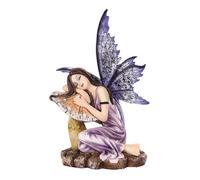 Figura de hada morada durmiendo sobre un hongo de 5,25 pulgadas de Pacific Giftware