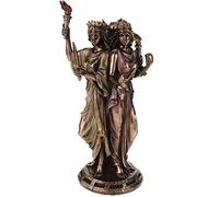 Figura de Hécate, diosa griega, acabado en bronce