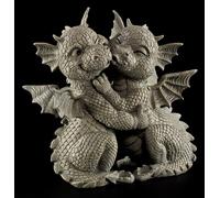 Figura de Jardín - Dragón Par Besos Situado - Figura Jardín Amantes Gartendrache