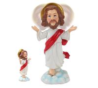 Figura de Jesús divino - Estatua de coche para salpicadero, estatua religiosa coleccionable, figura de resina con material suave, figura de decoración del hogar, regalo espiritual para oficina, sala