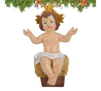 Figura de Jesús - Resina, figura del Niño Jesús, encarnación de la calma espiritual | Estatua del Belén de mano de obra fina, estatua de coleccionista del Belén para vacaciones, casa, decoraciones na
