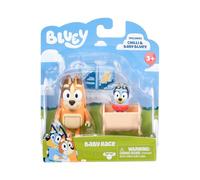 Figura de juguete Bluey 2 Pack Baby Race | Pack de 2 figuras con Chilli y bebé con accesorios