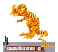 Figura de juguete de dinosaurio esqueleto - modelo de dinosaurio impreso en 3D de escritorio, figura prehistórica articulada | Niños adultos que confiaban las decoraciones de mesa en escaparate