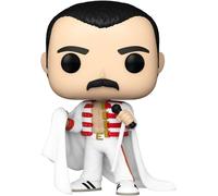 POP Funko Rocks: Queen - Freddie Mercury with Cape | Merchandising Oficial de Música - Figura de Vinilo Coleccionable para Decoración - Regalo Friki de Cumpleaños