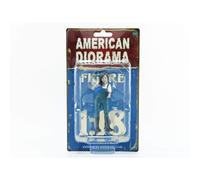 Figura de Kylie de una chica de coche en camiseta, en un diorama americano, para modelos a escala 1/18