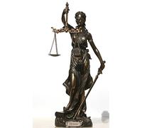 Figura de la diosa de la justicia Themis Lady Justica estatua escultura acabado bronce 30 cm