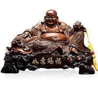 Figura de la Estatua de Buda Fengshui Estatua de Buda para la Suerte y la Felicidad Dios de la Riqueza, riendo Budistas Estatuas y esculturas del hogar Decoración del hogar Regalos Meditation Decor