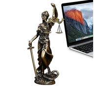 Figura de Lady Justice, de estatuas de de resina, decoración retro clásica, escultura hecha a mano con significado simbólico, accesorio ideal para escritorio de abogado, hogar, oficina