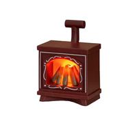 Figura de lámpara de chimenea en miniatura con llama LED realista para accesorios de casa de muñecas con construcción segura, chimeneas de casa de muñecas en miniatura con luz LED