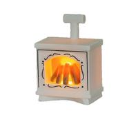 Figura de lámpara de chimenea en miniatura con llama LED realista para accesorios de casa de muñecas con construcción segura, chimeneas de casa de muñecas en miniatura con luz LED