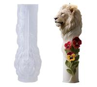 Figura de león pilar europeo, molde de silicona, adecuado para la fabricación de velas y jabón, velas artísticas fundición elastómero