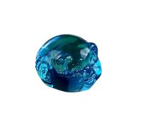 Figura de los doce cerdos del zodíaco - Elegantes artesanías de cerdo de cristal for la decoración de la sala de estar(LakeBlue,9cm)