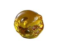 Figura de los doce cerdos del zodíaco - Elegantes artesanías de cerdo de cristal for la decoración de la sala de estar(yellow,9cm)