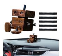 Figura de madera con patas temblantes, coche, ornamento para hombre, patas temblor madera | Decoración de la oficina del automóvil casa oficina dormitorio