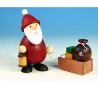 Figura De Madera Papá Noel Con Linterna Y Trineo HxB 9,3x9,5cm NUEVO Seiffen
