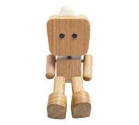 Figura de madera para salpicadero - Escultura humana ajustable, de exhibición con pies oscilantes, decoración artesanal para salpicadero de coche, madera ecológica, elegante diseño en miniatura