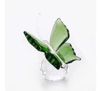 Figura de mariposa de cristal para decoración de bodas y exhibición del hogar, pisapapeles hecho a mano que representa la transformación y la renovación emocional (verde)