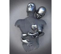 Figura de Metal Estatua Romántica Abstracta 3D Escultura Póster Moderno Impresión Salón Decoración del Hogar - Sin Marco (BST-04, 70 x 100 cm)