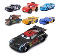 Figura de Metal Fundido a Presión de Cars de Pixar, Rayo McQueen 1:55, Anime, Storm Jackson, Juguetes de Carreras, Coleccionables, Regalos para Niños 25