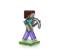 Figura de Minecraft Steve de Swarovski, cristales de corte completo multicolor con detalles metálicos, parte de la colección Minecraft