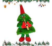 Figura de movimiento festivo - Suéter alimentado por pilas, felpa animada para vacaciones, decoración del árbol iluminada | Dispositivo de actividad cautivador y alegre para niños, adultos