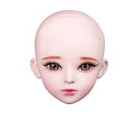 Figura de Muñeca Coleccionable con Articulado Flexible Superficies Compatibles con Maquillaje DIY Partes Intercambiables y Proporción Real Adecuada, Cabeza Maquillaje Tiantian