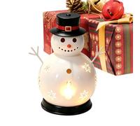 Figura de muñeco de nieve iluminado para mesa, sin llama, decoración de | Figura de muñeco de nieve para el hogar, apartamento, granja, sala de estar, estudio, dormitorio, estantería, mesa de comedor