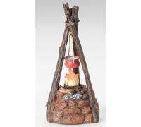 Figura de Nacimiento de la Colecci n ""Fogata Iluminada"" de Fontanini by Roman Inc. de 12,7 cm y accesorios, esculpidos y pintados a mano (5 x 5 x