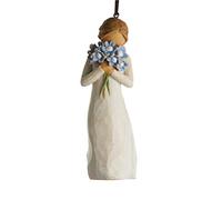 Figura de niña con flores para colgar, Willow Tree, Home Deco, Enesco