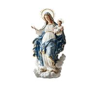 Figura de Nuestra Señora de la Divina Providencia, estatuas de Nuestra Señora del MT, Virgen María, decoración del hogar, adorno de carámbano de inspiración devota (blanco, talla única)