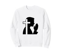 Figura de oración con diseño de Cruz para Amantes de la fe para Pascua Sudadera