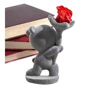 Figura de oso - Always And Forever Flower Bear Figure - Decoración romántica de escritorio para el día de la madre, día de San Valentín, para mamá, mujeres, cumpleaños para ella, decoración del hogar