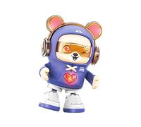 Figura de oso eléctrico genérica - Rítmico LED colorido, amigo de la música animada, juguete bailando para, animal luminoso | Figura de ritmo eléctrico LED con construcción decorativa para