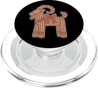 Figura de Paja de Cabra Yule con Lazo PopSockets PopGrip para MagSafe