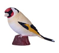 Figura De Pájaro Jilguero Europeo Mojo Fun Pintada A Mano Coleccionable 3+