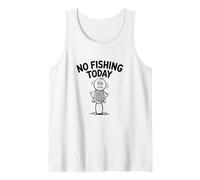 Figura de palo triste amante de la pesca sin pesca hoy día del padre Camiseta sin Mangas