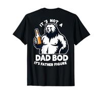 Figura de Papá Bear Security Not A Dad Bod padre en la parte trasera Camiseta