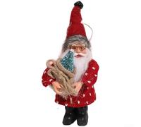 Figura de Papá Noel de St,anding, muñeca de Papá Noel de tela de fibra roja, decoración de mesa de Navidad de 19 cm, Papá Noel vertical, para exhibición de estantes, adorno de Papá Noel, para árbol