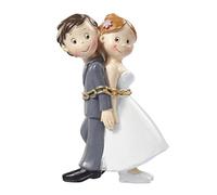 Figura de pareja de boda con cadenas 3870222, novia y novio decoración para tarta