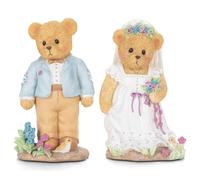 Figura de pareja de novios Theo y Olivia, peluches apreciados de Roman 12926, 4,25 pulgadas de alto