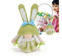 Figura de Pascua de un sin rostro con orejas de conejo | Muñeca de Pascua de primavera para interior de coche, cama, salón, escritorio, dormitorio universitario